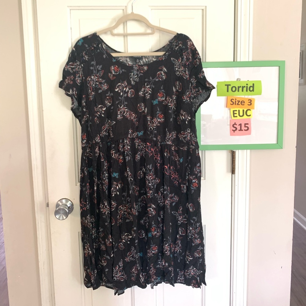 Torrid Black and Floral Dress